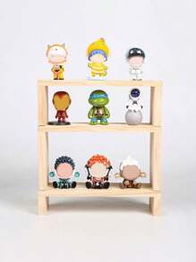 1 pièce Étagère d'affichage en bois en forme de U, option multi-taille pour figurines, parfums, cosmétiques, support d'affichage polyvalent avec rangement à étages