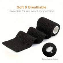 3pcs Set Self-Adhesive Elastic Bandages, Cohesive Non-Woven Sports Tape, Breathable & Stretchable Support, Suitable For All Ages, Non-Woven Fabric, Ideal For Running, Basketball, Soccer, Gym Workout - For Athletes Gym Accessories Sales Sports Tape