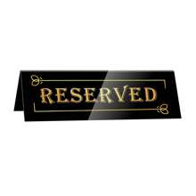 1pc/3pcs Reserved Table Signs, Acrylic Guest Reservation Table Tents Sign, Waterproof Double-Sided Reserved Seat Signs, Reserve Signs For Wedding Birthday Party Restaurants Meeting Chair