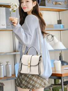 Women's Crossbody Bag Portable Crossbody Travel Medium New Details(DX2632) - Rỉ Nâu - Xem 6
