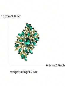 Large Crystal Brooch For Women Leaf Pin Party Banquet Jewelry Gift Dress Skirt Accessories - Large Crystal Flower Brooch - View 16