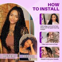 Human Braiding Hair For Boho Braids Human Hair Braiding Hair 110g 20 Inch Curly Boho Hair For Braiding Knotless 12A Deep Wave Bulk Human Hair For Braiding Bohemian 3 Bundles/Pack Burgundy - S99JA - View 5
