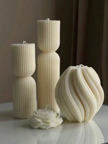 Geometrische Kunst asymmetrische Sphäre Aromatherapie Kerze Silikon Form 1 Stück DIY handgefertigte Sphäre Seife Gips Kerze einfache Entnahme sauber wiederverwendbar für Heim Dekoration Geschenk Präsentation Party - Weiss - Übersicht 5