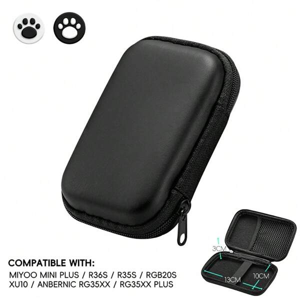 Étui rigide en EVA pour les consoles de jeux portables R35S/R36S, étui de transport protecteur avec accessoire de capuchon de joystick