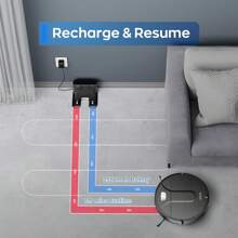 Robot Vacuum Cleaner' 3500Pa Vacuum Cleaner With Schedule' App//Wi-Fi/Alexa' Slim' Ideal For Hard Floor' Pet Hair - 1 - View 4