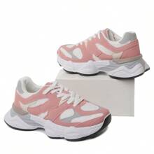 [Size Up Half Size] Women Colorblock Platform Soft Sole Walking Spring Chunky Sneakers Platform Trainers Sporty Style Essential Versatile For Everyday Wear, Casual, Travel, Weekend, Streetwear, Daily, Airport, City Explorer, Party, Concert, Waking, Campus, College Outfits, School, Business Casual, Walking, Summer, Spring, Autumn, Winter | Grey Pink White - ETHAN-1 - Hồng - Xem 6