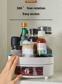 رف دوار متعدد الاستخدامات للبهارات والتوابل، منظم درج تخزين مطبخي لاستخدام المنزل - متعدد الألوان - مشاهدة 7