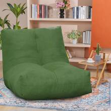 Sofá tipo puf - Sillón tipo puf Lazy Floor con relleno alto, espuma viscoelástica - Espuma de alta densidad para sala de estar, dormitorio y oficina - Verde - Ver 2