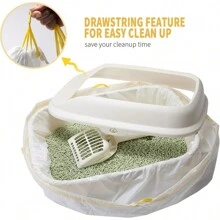 Litter Box Liners, Cat Litter Bags, Cat Litter Box Liners, Cat Litter Liners, Litter Bags, Litter Liners, Litter Box Bags Liners, Kitty Litterbox Liner Bags, Cat Pan Liners, Unscented, Jumbo - Multicolor - View 6