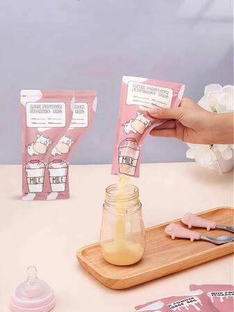 60PCS Milk Powder Bag, Disposable Portable Outdoor Packaging Bag, Large Capacity Fresh-Keeping Sealed Baby Milk Powder Storage Bag