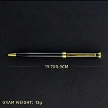 1/5/10/30 unidades Bolígrafo personalizado con grabado láser de nombre, tinta negra, logotipo personal para oficina, estudio, firma - Negro - Ver 3