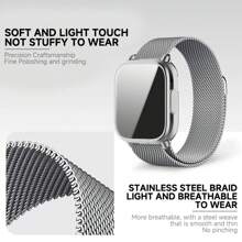 保护壳 + 米兰尼斯磁性表带 兼容小米 Redmi Watch 5 Active/5 Lite 全屏 TPU 软壳和透气运动表带 - Redmi watch5 Active - 查看 4