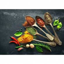 1 件无框现代烹饪香草香料寿司用具勺子墙面艺术海报帆布画奢华艺术品海报印刷家居厨房装饰植物