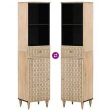 优雅实木浴室柜 360 厘米收纳解决方案，适用于浴室必需品家居浴室装饰浴室收纳夏季浴室配件家具