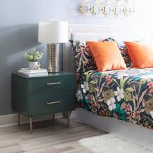Galena 2-Drawer Nightstand, Navy