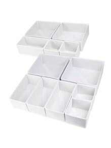 Simple Style Foldable Cloth Storage Box Closet Dresser Drawer Divider Organizer Basket Bins For Underwear Bras Decorations Autumn Decor Festival Decor Room Decor Home Decor Fall Decor Bedroom Decor - White - View 1