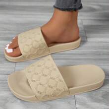 Women's Fashion Casual New Flat Sandals, Spring/Summer Vacation Beach Party Style, Non-Slip, Odor Resistant, Durable, Versatile, Soft & Comfortable Indoor/Outdoor Ladies Shoes - Beige - View 3