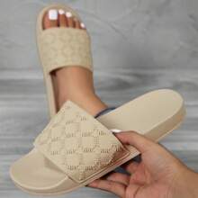 Women's Fashion Casual New Flat Sandals, Spring/Summer Vacation Beach Party Style, Non-Slip, Odor Resistant, Durable, Versatile, Soft & Comfortable Indoor/Outdoor Ladies Shoes - Beige - View 5