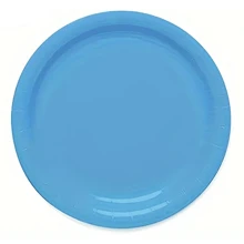 10 件彩虹派对用品红色、黄色、粉色、绿色、蓝色多色纸质甜点盘一次性纸盘用于晚餐和甜点，彩色派对用品套装适用于生日、洗礼、毕业典礼、圣诞节、新年和所有场合