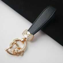 TTOBS 1pc Elegant Leather Key Chain With Lovely Flower Pendant - Durable, Fashionable And Multifunctional Keychain For Women - Variety Of Colors, Perfect Accessory And Gifting Idea For Car Owners