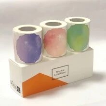 3 Cuộn Giấy Nhãn Nhiệt Sóng Gradient Nhiều Màu, Tương Thích Với Máy In Nhãn Phomemom110/M221/M220/M120/M200, Marklife P50 & Nhiều Máy In Nhãn Khác - 1,97"X1,97"(50X50mm), 140 Nhãn Mỗi Cuộn, 3 Cuộn Ombre Gradient Thích Hợp Cho Mã Vạch, Địa Chỉ, Vận Chuyển, Logo, Doanh Nghiệp, Gia Đình, Quà Tặng, Văn Phòng, Giá, Nhãn Quần Áo, v.v., Đồ Dùng Học Tập, Quay Lại Trường Học - Nhiều màu - Xem 4