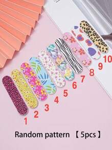 50pcs Dual-Sided Durable Portable Mini Nail Files, Suitable For Natural And Artificial Nails, Compact Colorful Design For Manicure & Pedicure
