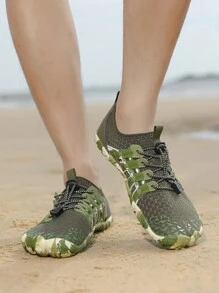 Boys' Breathable Quick Dry Non-Slip Beach Swim & Water Shoes - Army Green - View 2