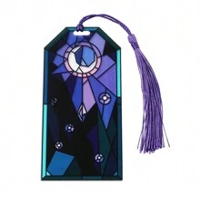 1 件装时尚窗玻璃几何书签卡通月亮流苏页标工具阅读文具精美书签适合书虫