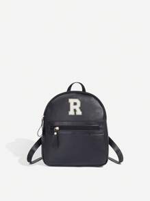 1 件女孩经典背包，带 26 个 A-Z 字母，单肩包，心形钱包，可调节肩带，情人节礼物的理想选择，适合日常、户外、学校、旅行、徒步旅行、便携，很棒的礼物选择 - 黑色 - 查看 35