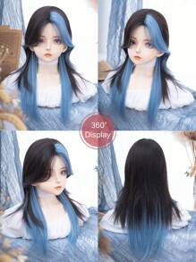 alicegarden 1 Synthetic Heat-Resistant ,Long Straight Wig Multicolor Wig ,24 Inches Long, Made Of Fiber, Suitable For Daily Use, Natural And Realistic Wig(Excluding Accessories)