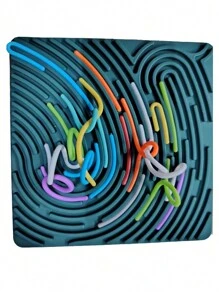 Sensory Activity Board Silicone Sensory Invention Board Stress Anxiety Relief Invention Board Motor Skills Board (Silicone Strips Random Colours) - Multicolor - View 13