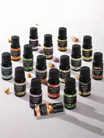 1pc 10ml Aromatherapy Essential Oil Yoga Oil Plant Essential Oil For Humidifier Diffuser Fruit Flower Aroma Fragrance Oil Jasmine Lavender Rose Orange, Living Room And Bathroom Deodorization Gifts Birthday Graduation