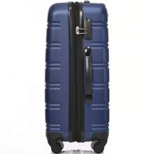 ABS Hard Shell Travel Trolley Suitcase,4-Wheel Luggage Set Hand Luggage 24" Deep Blue - Multicolor - View 4
