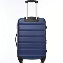 ABS Hard Shell Travel Trolley Suitcase,4-Wheel Luggage Set Hand Luggage 24" Deep Blue - Multicolor - View 2