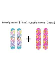 50pcs Dual-Sided Durable Portable Mini Nail Files, Suitable For Natural And Artificial Nails, Compact Colorful Design For Manicure & Pedicure