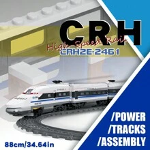 3 Carriages/36.85in/1065PCS Electric STORY City Cargo Train Building Set, BNSF/FU-HSING/CRH High-Speed Rail Freight Trains Model, Steam Locomotive Train Building Blocks Toys, Gift Trains For Boys&Girls Kids