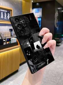 1pc Rose Illustration Protective Phone Case Compatible With Iphone/Galaxy/Infinix/Redmi/OPPO/VIVO/Realme