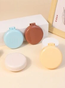1pc Foldable Mini Hair Brush, Small/Medium/Large Size, Detachable Makeup Mirror - 1pcs - View 11