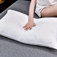 1pc Standard Size Pillow, Comfortable, Soft, Multi-Season, Versatile, 48cm X 74cm, White Pillow, Suitable For Single Person - White - View 5