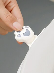 1 pieza/2 piezas Elevador de tapa de inodoro con diseño de patita de gato, manija higiénica sin contacto para levantar la tapa del inodoro, accesorios elevadores de la tapa del inodoro