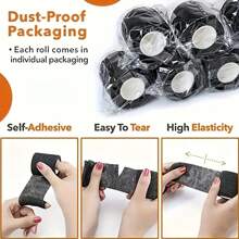 3pcs Set Self-Adhesive Elastic Bandages, Cohesive Non-Woven Sports Tape, Breathable & Stretchable Support, Suitable For All Ages, Non-Woven Fabric, Ideal For Running, Basketball, Soccer, Gym Workout - For Athletes Gym Accessories Sales Sports Tape