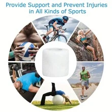 3pcs Set Self-Adhesive Elastic Bandages, Cohesive Non-Woven Sports Tape, Breathable & Stretchable Support, Suitable For All Ages, Non-Woven Fabric, Ideal For Running, Basketball, Soccer, Gym Workout - For Athletes Gym Accessories Sales Sports Tape
