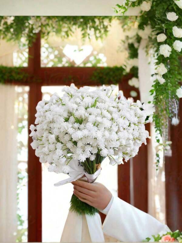 9Pcs Pack Of Artificial Baby's Breath, Exquisite And Realistic Baby's Breath Artificial Flowers, Artificial Flowers, Artificial Baby's Breath, Can Be Used For Home Decoration, Wedding Decoration, Bride's Bouquet, And Other Artificial Flowers To Match Flowers. Valentines
