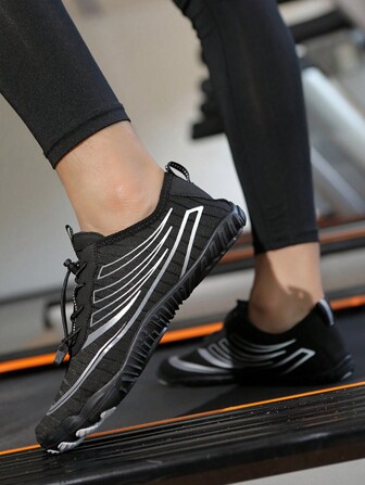 1 par de zapatos de agua para hombre con malla y suela de goma, transpirables y cómodos para la playa, natación, surf y otros deportes acuáticos