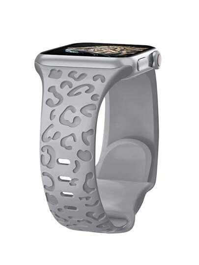 Unbeinst 1 pezza Cinturino in silicone morbido con stampa leopardata, compatibile con gli orologi della serie Ultra 10 9 8 7 SE 6 5 4 3 2 1