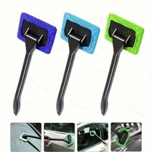 Window Wind Shield Cleaning Tool: Ultra Microfiber Car Glass Squeegee & Cleaner Brush - Multicolor - View 5