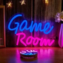1 pièce Enseigne néon lumineux à suspendre, lampe de décoration LED. Convient pour la chambre d'homme, la salle de jeux, la grotte du gamer, la salle de jeux, en cadeau, décoration de pièce