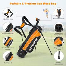 Homasis 31'' Portable Junior Complete Golf Club Set - Màu vàng - Xem 7