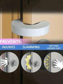 1/3/5 Piezas Protector de marco de puerta y tope de puerta. Cojín de puerta, Buddy de puerta, Dispositivo de protección contra pellizcos, Tope de puerta anti-golpe, Protector de dedos - Protector de dedos, Mantiene la puerta abierta, Regalos de cumpleaños y graduación