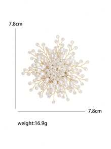 Fashionable Handmade White Faux Pearl Flower Brooch For Women Dress Suit Pin Accessories Party Banquet Gift Valentines - Pearl Flower Brooch - View 13